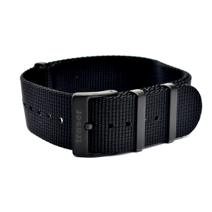Pasek tekstylny Traser czarny 22mm 109421