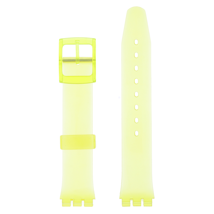 Pasek do zegarka Swatch żółty transparentny 17mm