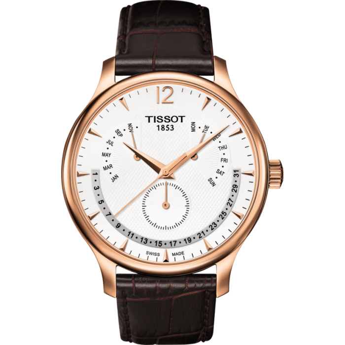 Pasek skórzany Tissot brązowy 20mm T610031949
