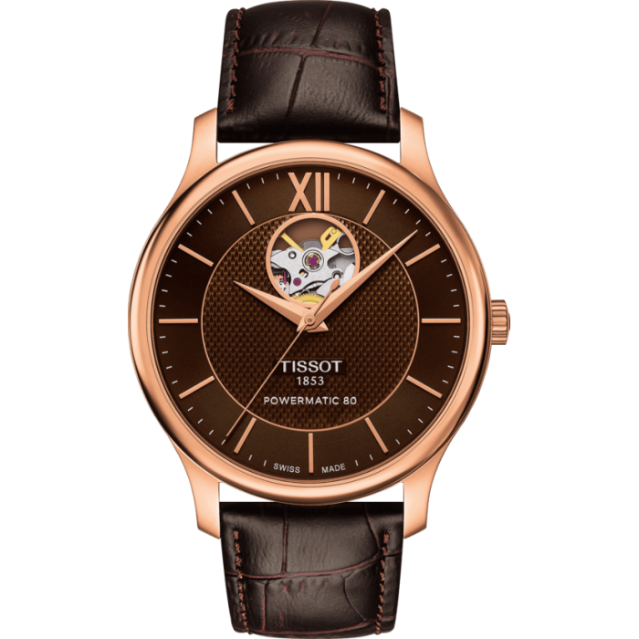 Pasek skórzany Tissot brązowy 20mm T610031949