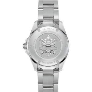 Zegarek Certina DS Action Diver Powermatic 80 C048.407.11.051.01 - zakręcany dekiel z pięknym tłoczonym żółwiem