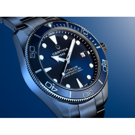 Certina DS Action Diver Titanium Powermatic 80 C048.407.44.041.00 - ceramiczny bezel ze 120 klikami