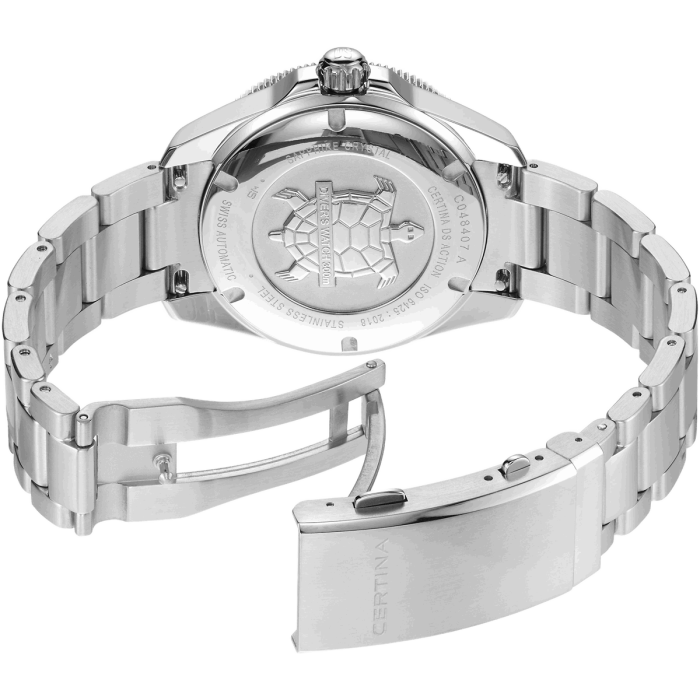 Certina DS Action Diver Powermatic 80 C048.407.11.011.00 - wygodne zapięcie z mikroregulacją