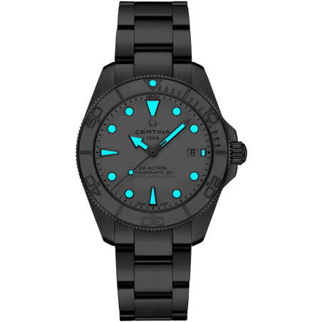 Certina DS Action Diver Powermatic 80 C048.407.11.011.00 - luminescencja Superluminova