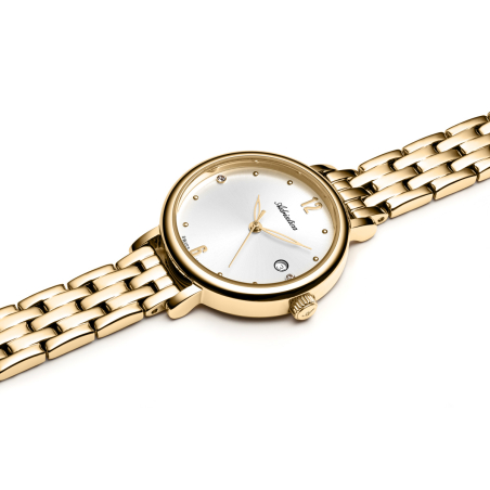 Zegarek Adriatica A3830.1173Q – złota bransoleta i srebrna tarcza