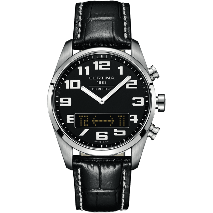 Pasek skórzany Certina czarny 23/20 C610016995