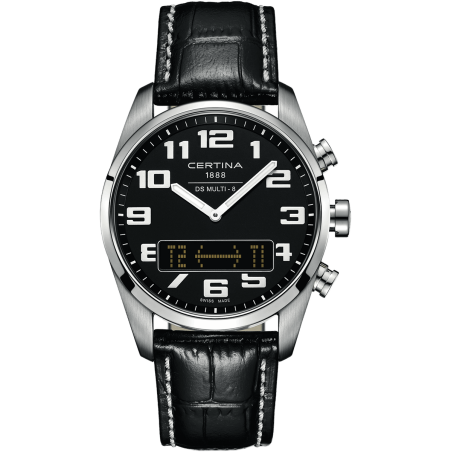 Pasek skórzany Certina czarny 23/20 C610016995