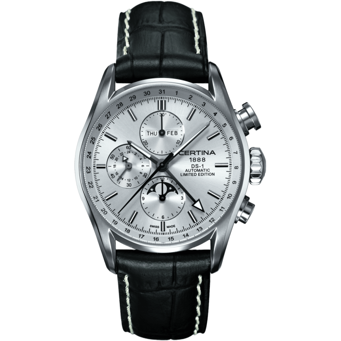 Pasek skórzany Certina czarny 23/20 C610016995