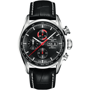 Pasek skórzany Certina czarny 23/20 C610016995