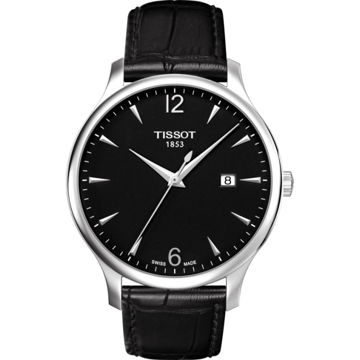 Pasek skórzany Tissot czarny 20/18 XL T610031945