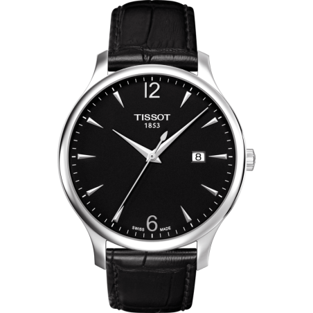 Pasek skórzany Tissot czarny 20/18 XL T610031945