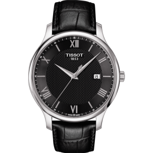 Pasek skórzany Tissot czarny 20/18 XL T610031945