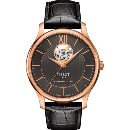 Pasek skórzany Tissot czarny 20/18 XL T610031945