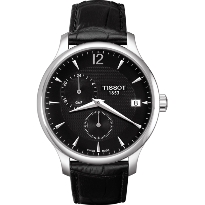 Pasek skórzany Tissot czarny 20/18 XL T610031945