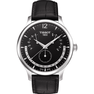 Pasek skórzany Tissot czarny 20/18 XL T610031945