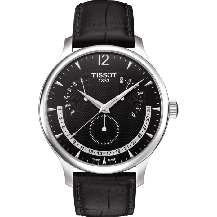 Pasek skórzany Tissot czarny 20/18 XL T610031945