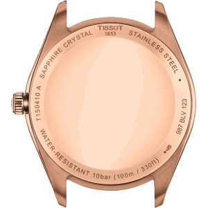Tissot PR100 T150.410.33.051.00 - szczelność 100M pozwala na pływanie, dekiel pozwala na wykonanie grawerunku