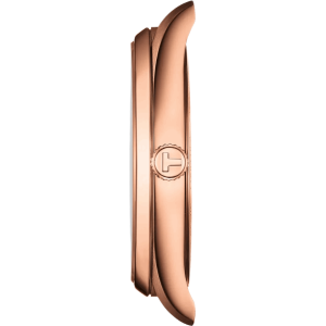 Tissot PR100 T150.410.33.051.00 - połączenie eleganckiego różowego koloru złota z czarną tarczą