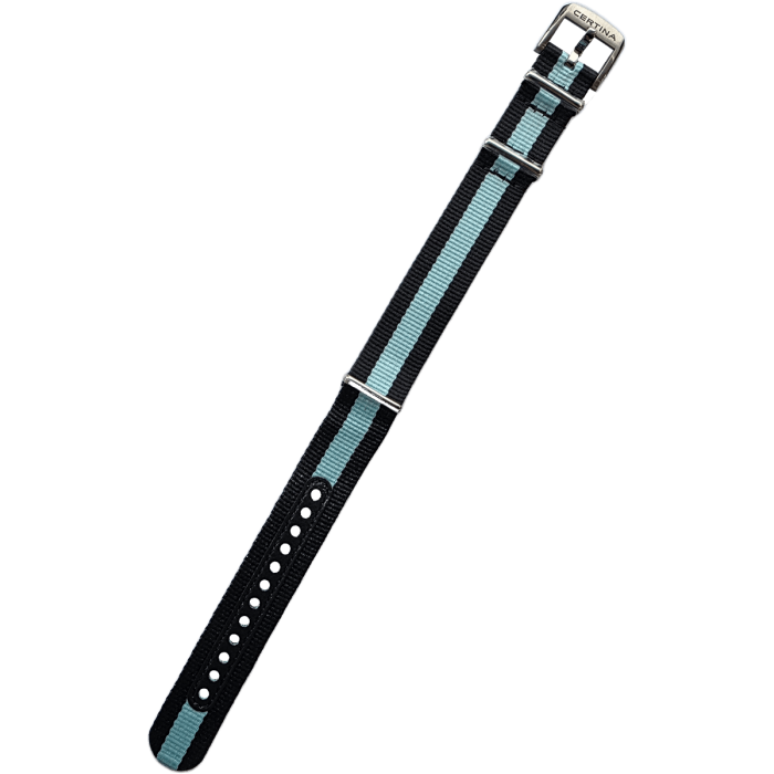Pasek Certina C604023408 19mm - błękitno-czarna kolorystyka